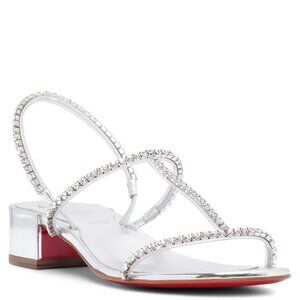 Christian Louboutin Queenie Silver Sandals